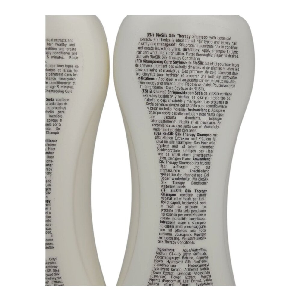 Biosilk Silk Therapy Shampoo & Conditioner Set 12oz 4 pk Paraben & Sulfate-Free - Picture 5 of 8